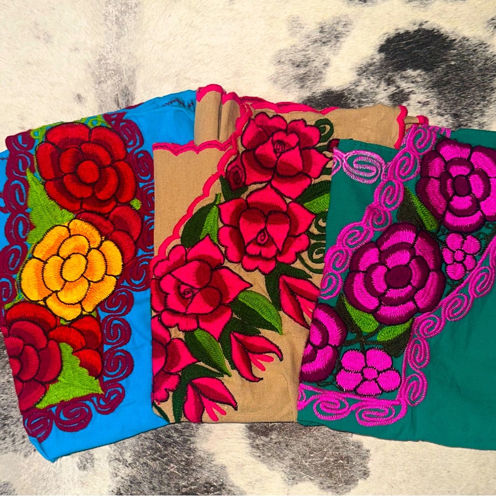 2 STUNNING Mexican Embroidered tops